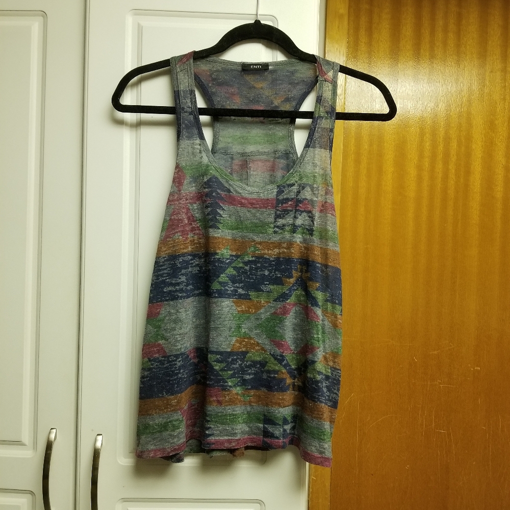 🍁🌺Enti aztec multi color print racerback tank top